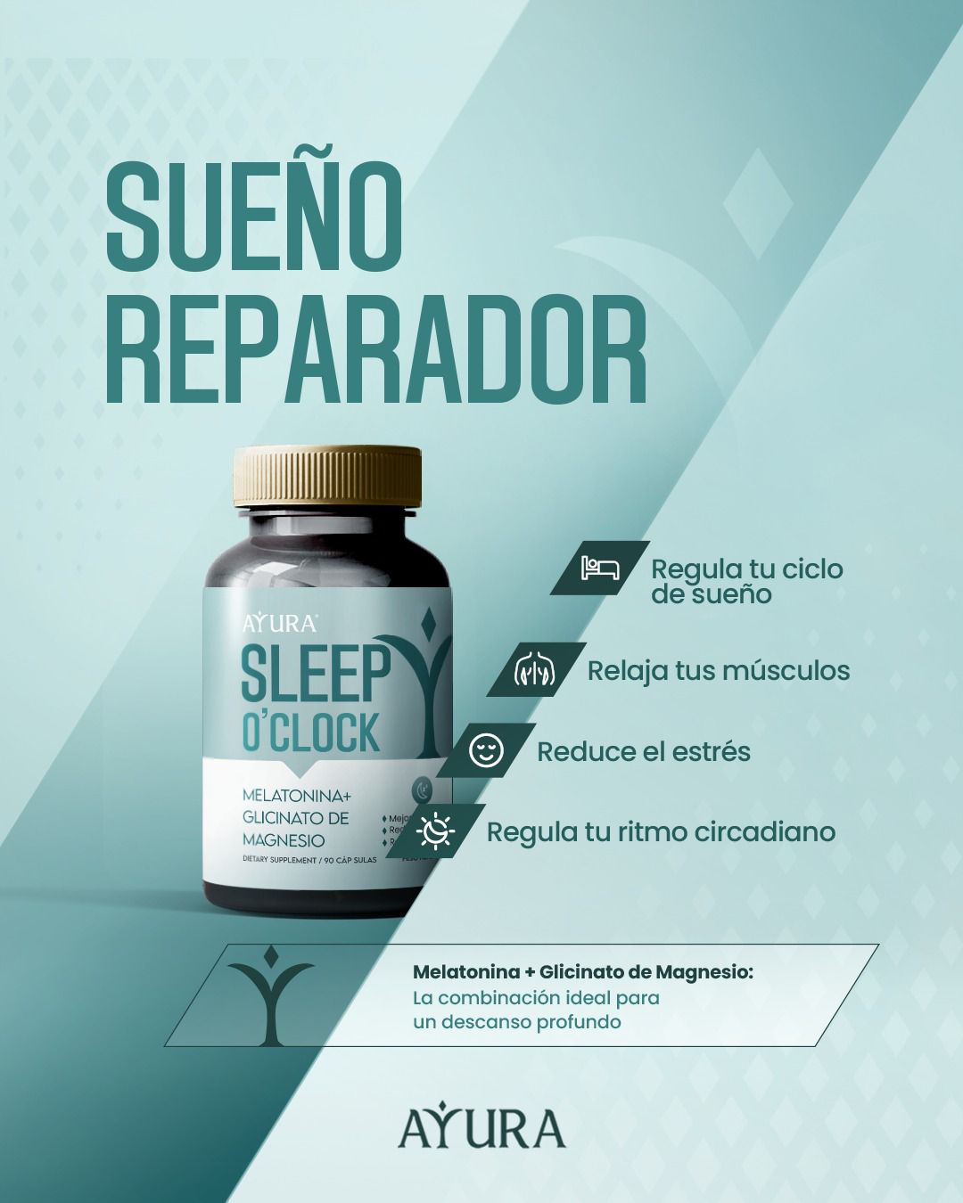 MELATONINA CON GLICINATO DE MAGNESIO Y EXTRACTO NATURAL DE VALERIANA