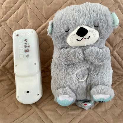 PELUCHE NUTRIA DORMILONA CON CONTROL LED - PLOMO