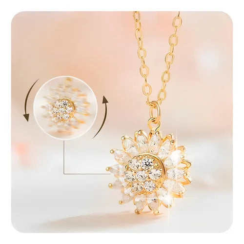 SET GIRASOL DE LUJO : COLLAR Y ANILLO