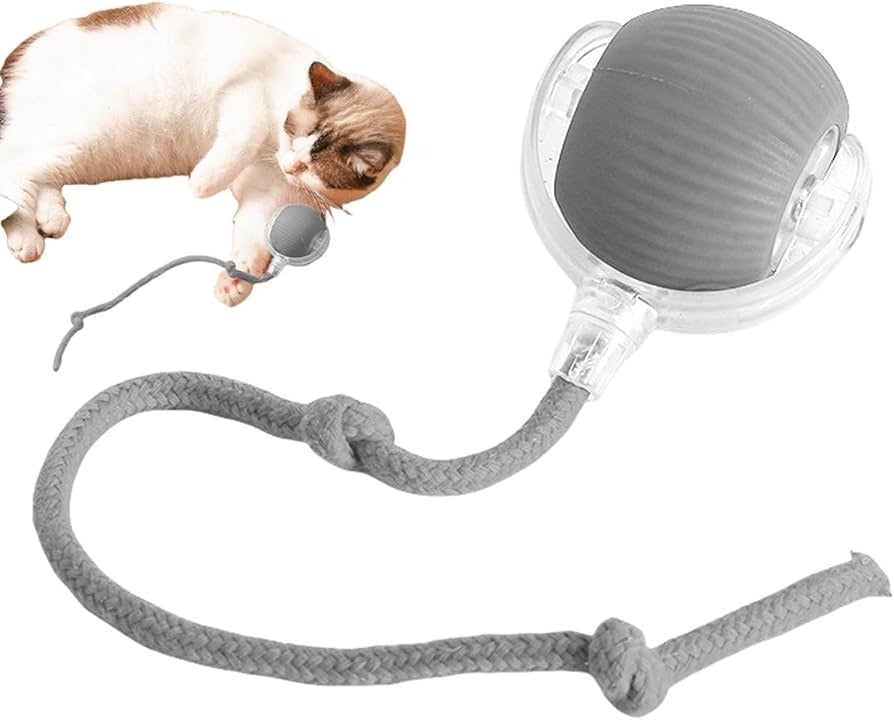 PELOTA INTERACTIVA PARA GATOS CON SOGA